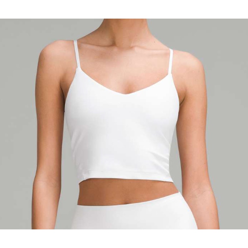 64 NWT LULULEMON Align Cropped Cami Tank Top White Sz 0