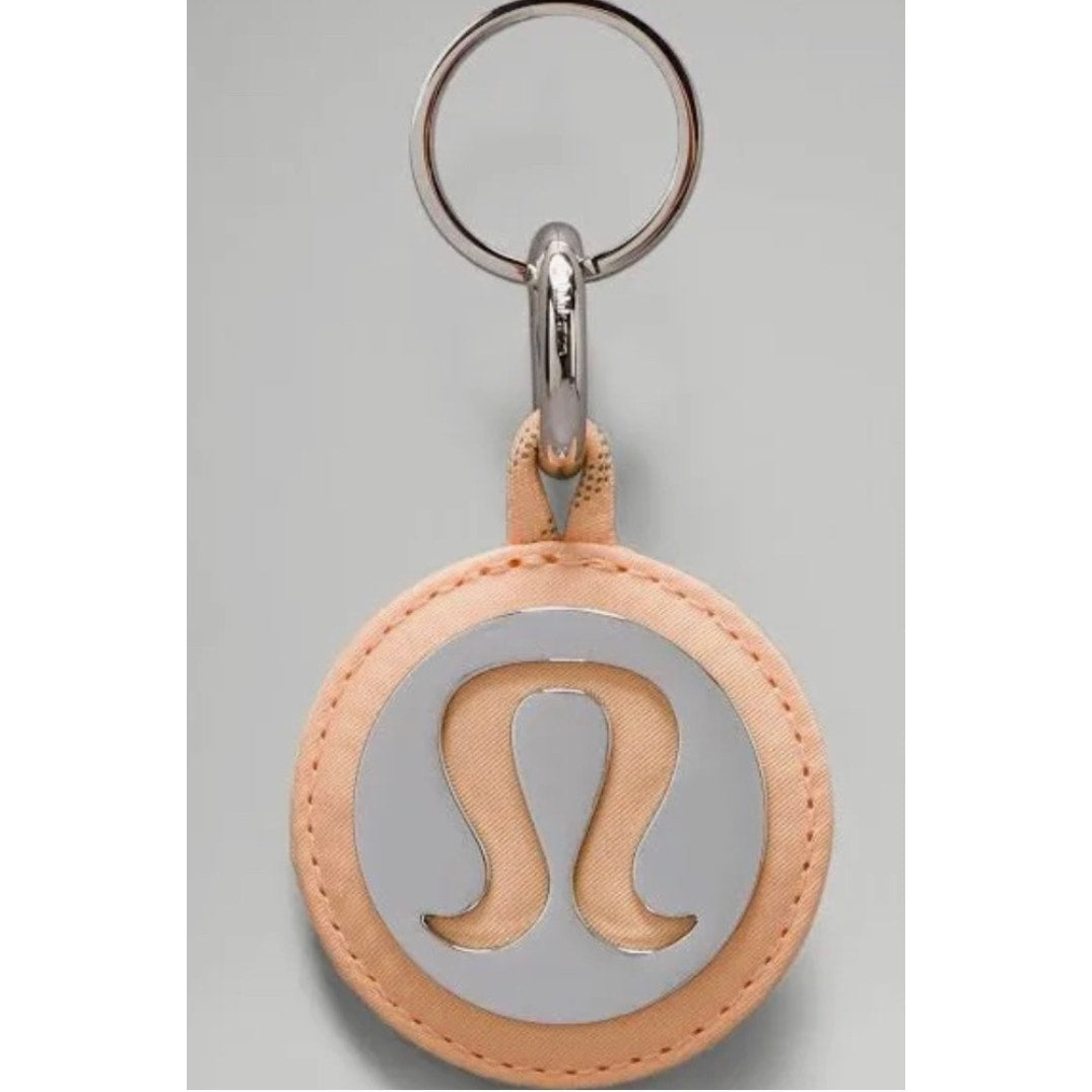 381 - NWT Lululemon Logo Keychain Mirror Silver/Black