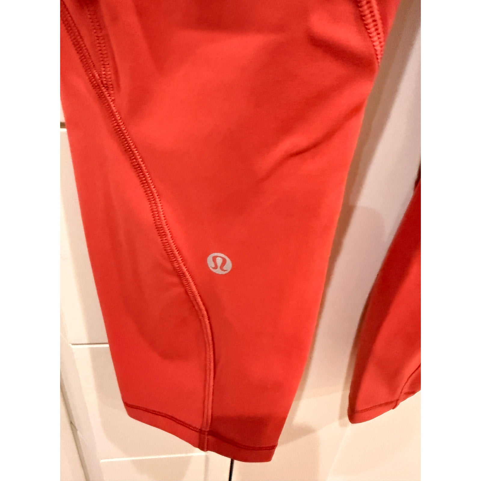 6645 LULULEMON Time To Sweat Crop *23" Brick Rose Sz 6