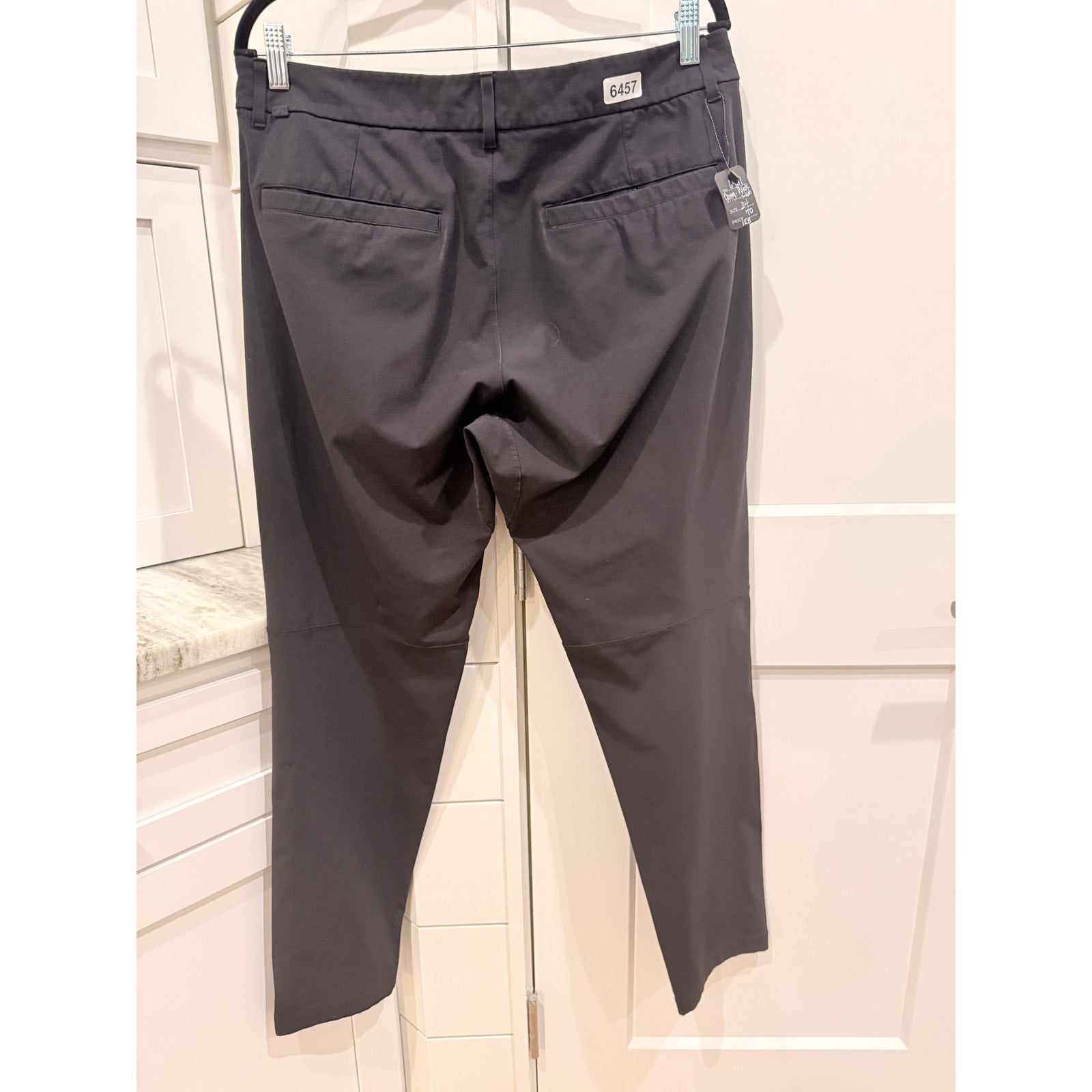 6457 - LULULEMON Commission Pant Slim *Warpstreme 34" Black 34W