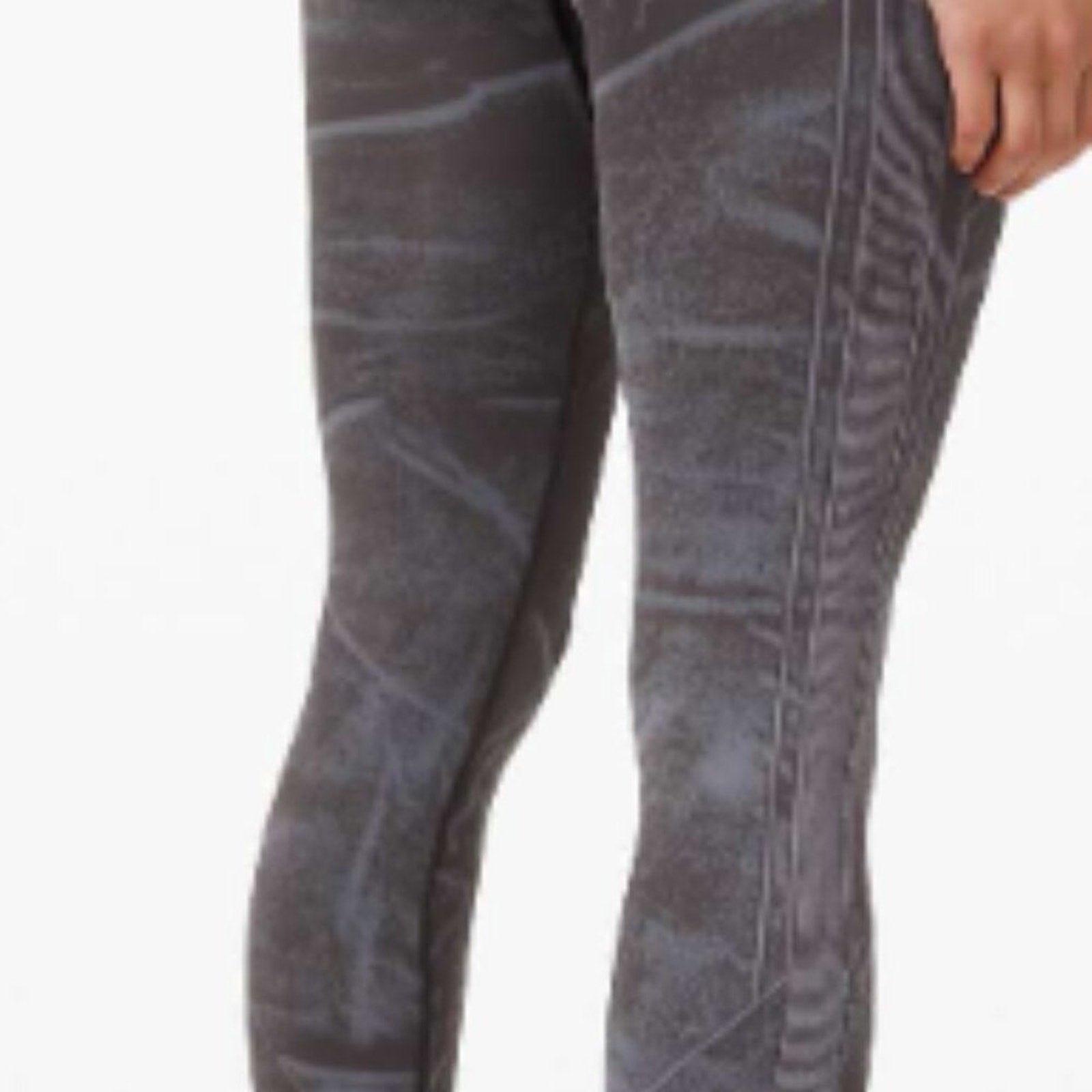 (6285) Lululemon Ebb to Street Tight *Wash Sz 6 in Stone Wash Graphite Grey