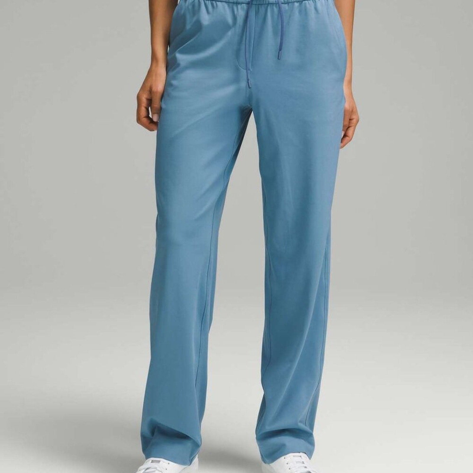 171 NWT Lululemon Straight-Leg Mid-Rise Pant Full Lgth *Luxtreme Utility Blue Sz M