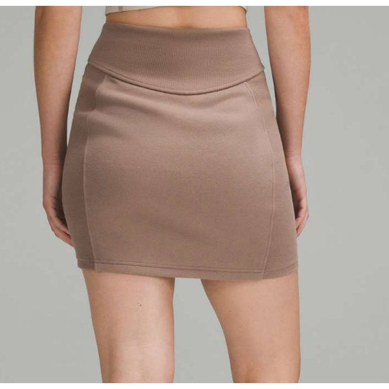 6879 LLL NWT SCUBA HR Mini Skirt in Taupetastic Sz XL