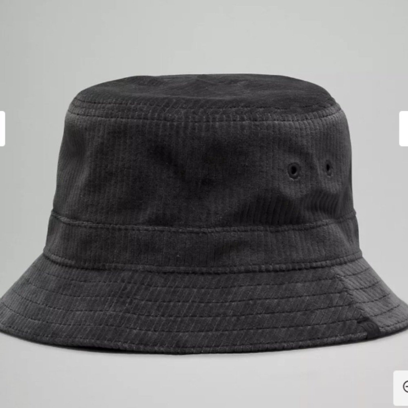 (1981) NWT LULULEMON Corduroy Bucket Hat Wide Wale in BLACK L/XL