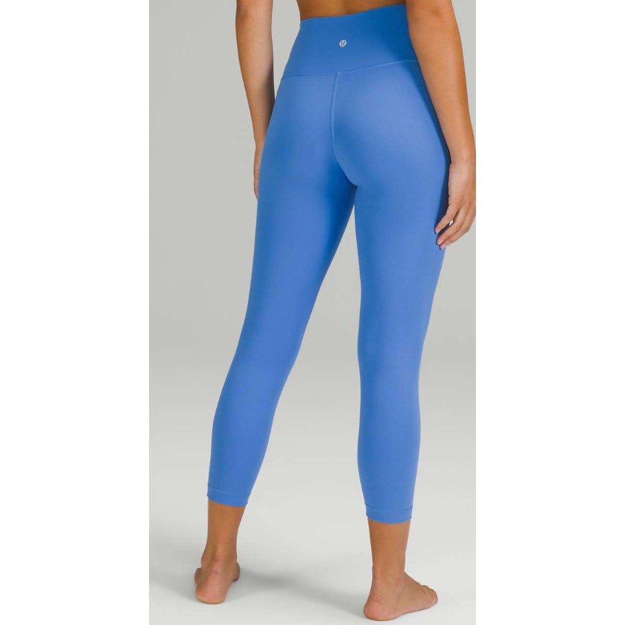 6543 LULULEMON Wunder Under High-Rise Crop 23" Blue Nile Sz 6