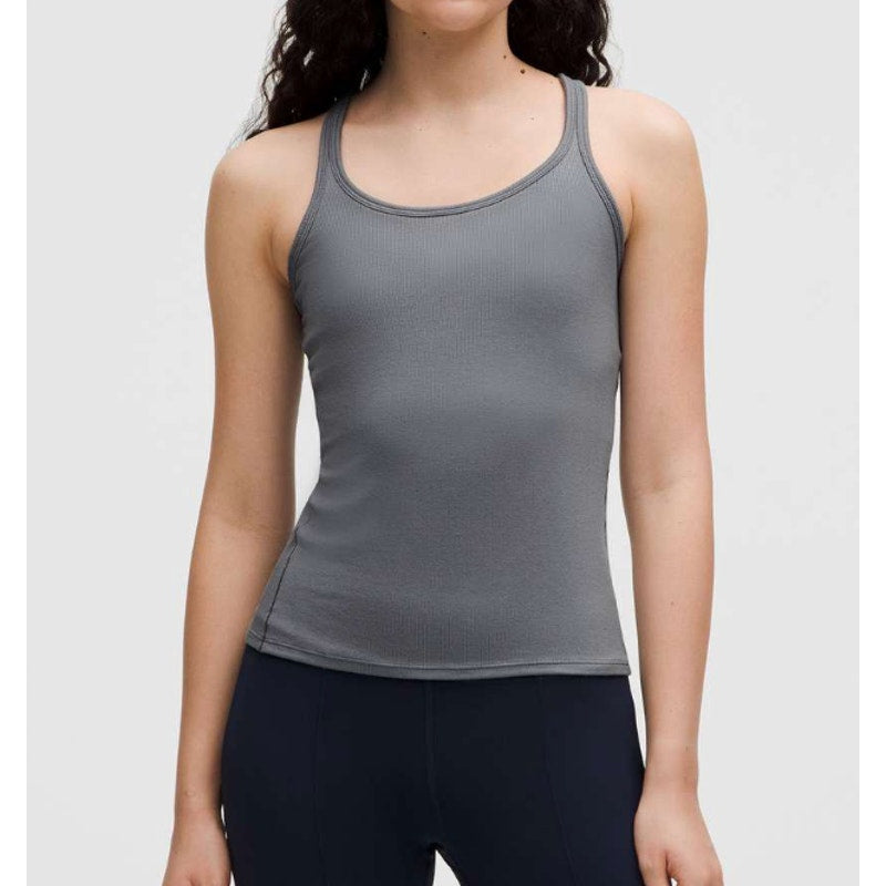 6883 NWT Lululemon Hold Tight Thin Strap Racerback Tank Top Solar Grey Sz 6