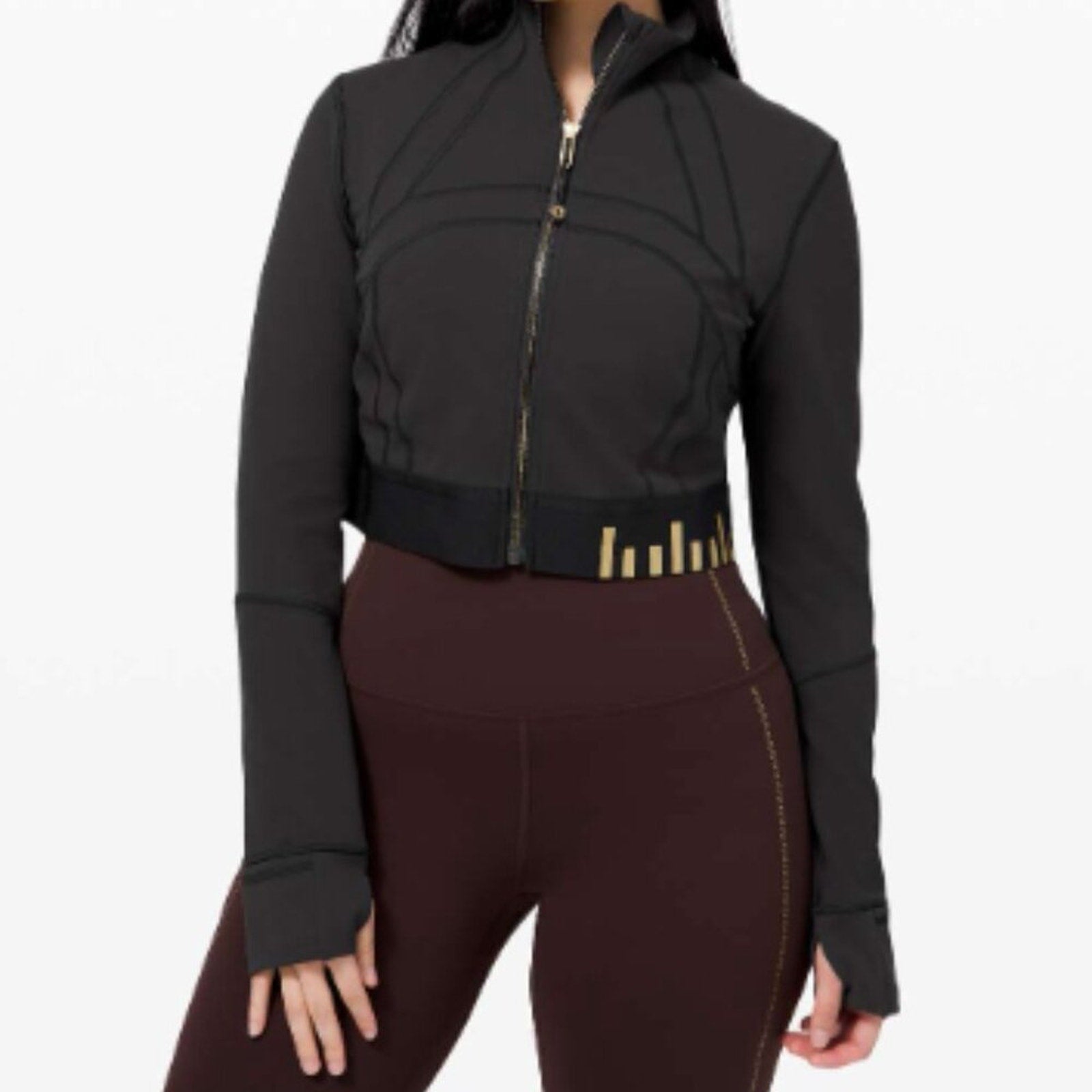 (2469) LULULEMON DEFINE CROP JACKET *GOLD **SPECIAL EDITION