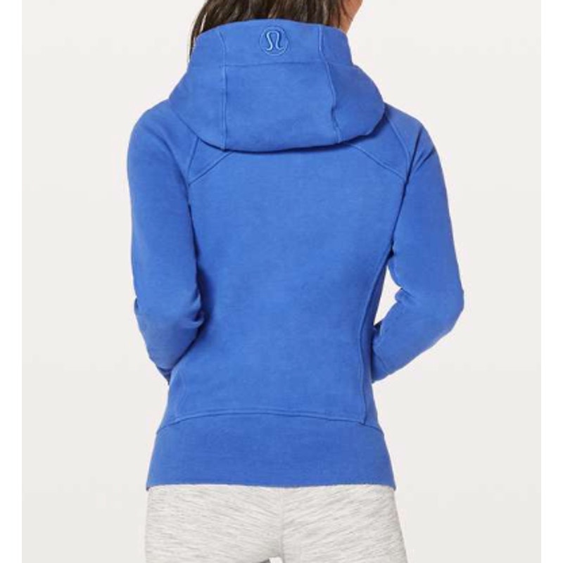 6775 Lululemon Scuba Hoodie *Light Cotton Fleece Blazer Blue Sz 6
