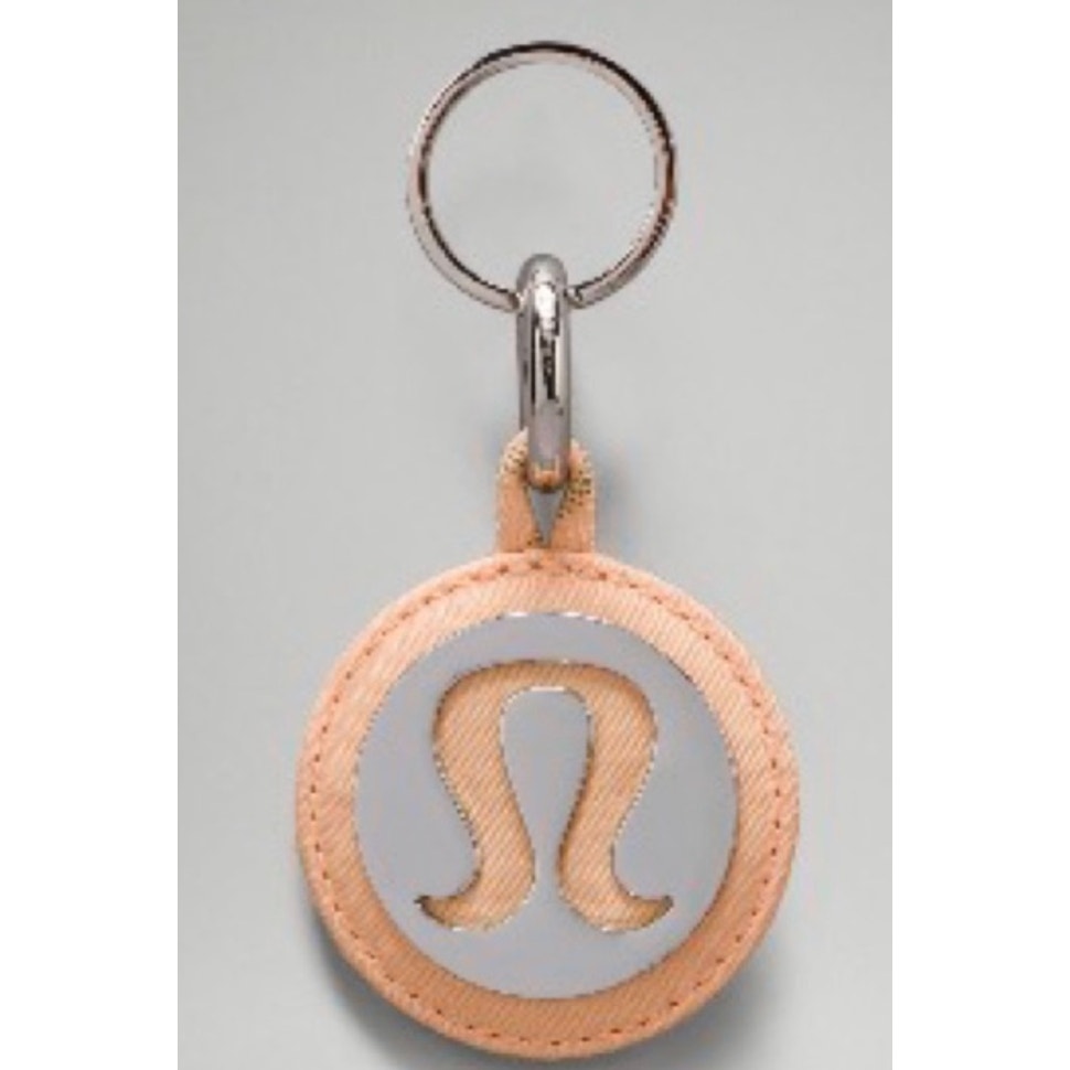 381 - NWT Lululemon Logo Keychain Mirror Silver/Black
