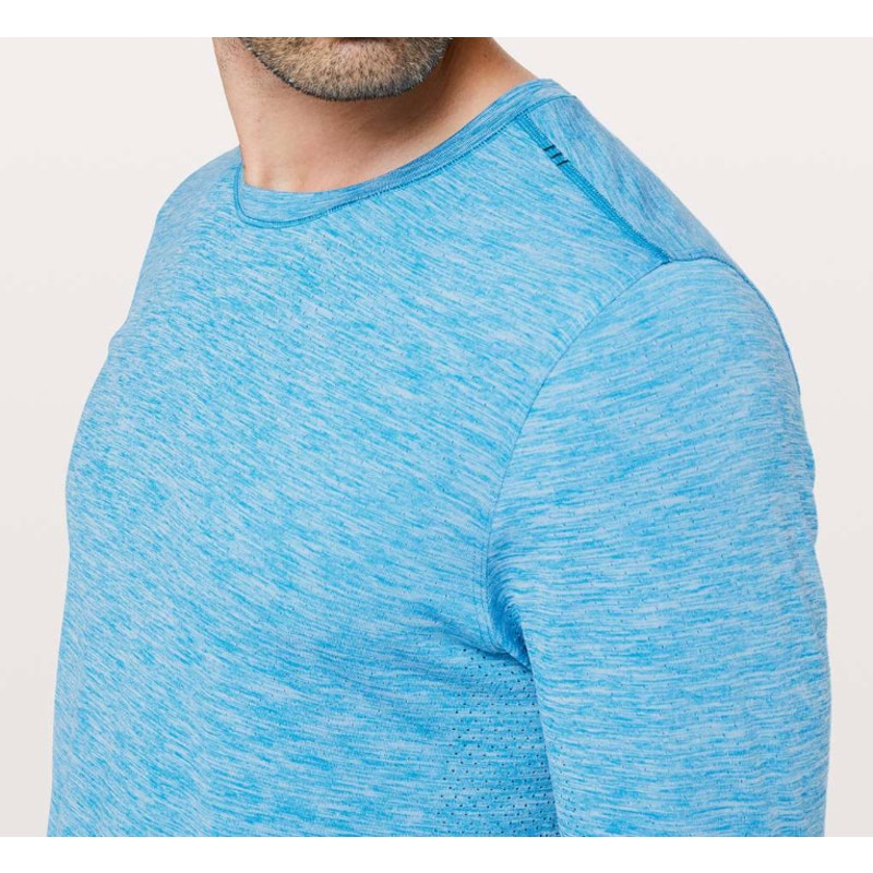 455 - Lululemon Metal Vent Tech Surge Long Sleeve Amalfi Blue in XL