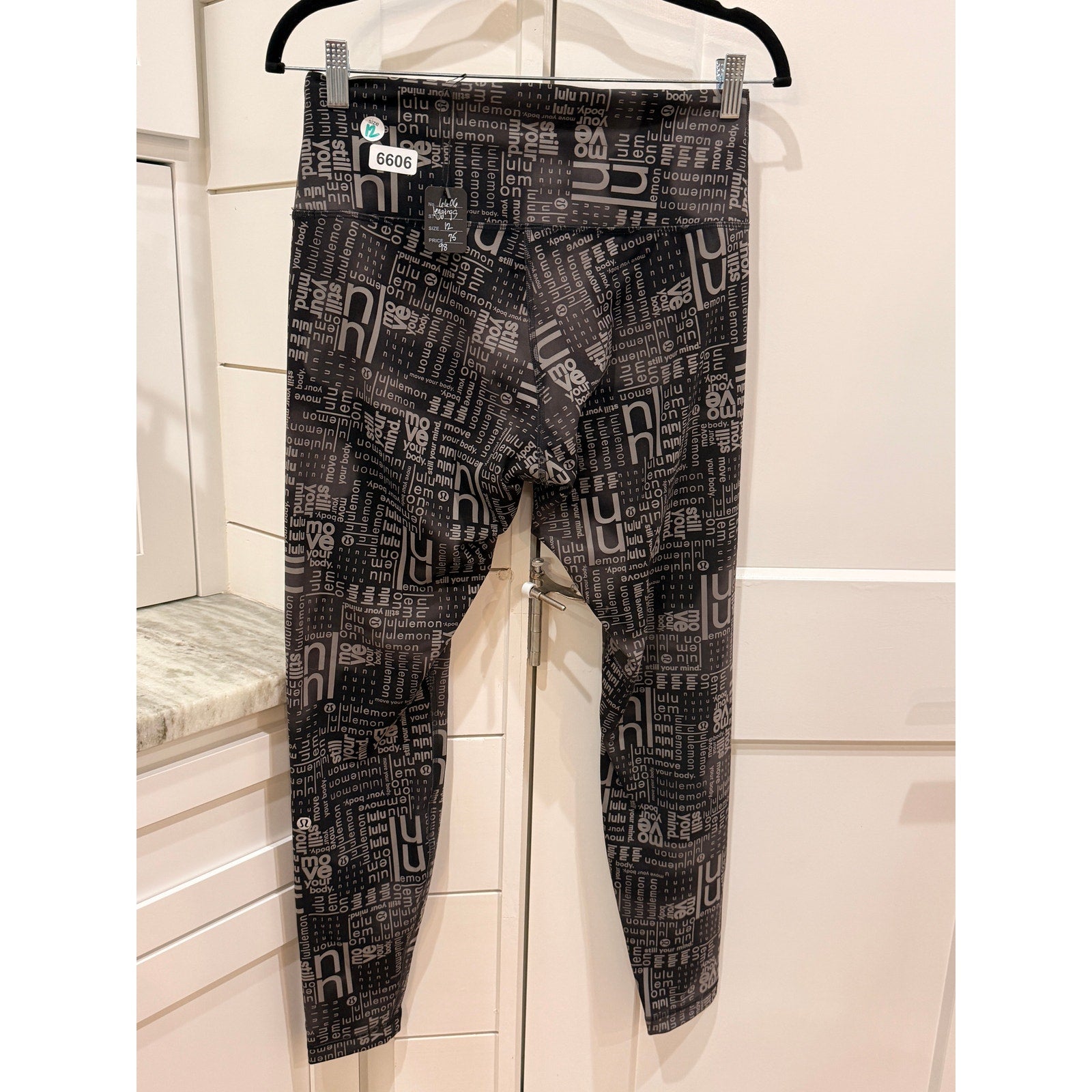 6606 Lululemon Wunder Train Contour Fit HighRise Tight 28" Ombre Blk Sz 12*RARE