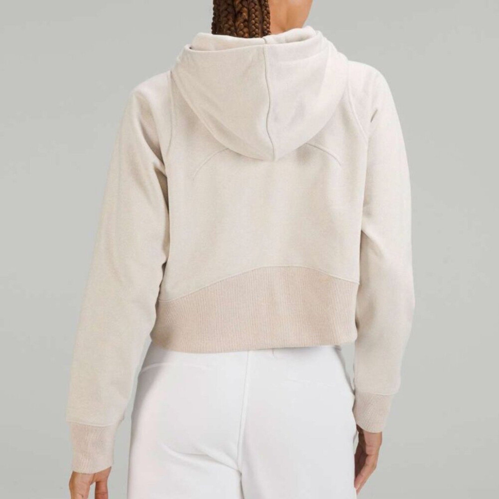 197 Lululemon Loungeful Cropped Hoodie *Spark Bone / Beige sz 4/6