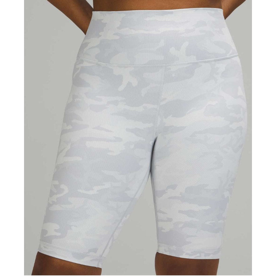 84 - Lululemon Wunder Under Short 10" *Ribd Incognito Camo Jacquard Alpine Sz 4
