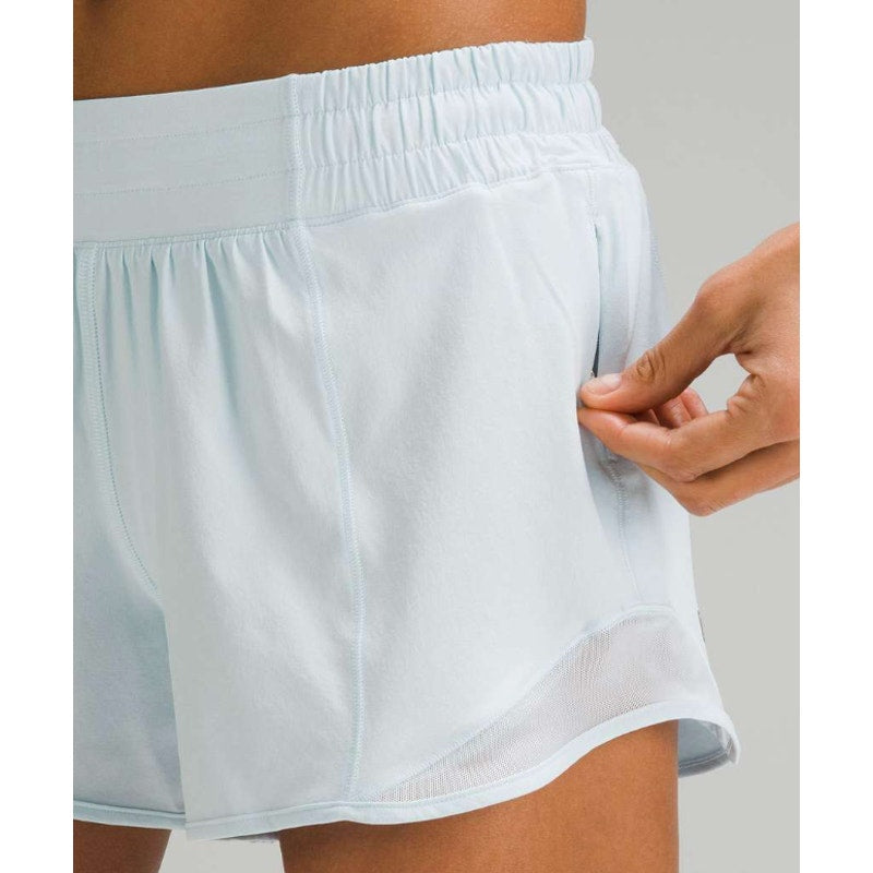6584 Lululemon Hotty Hot Low-Rise Lined Short 4" Powder Blue Sz. 6
