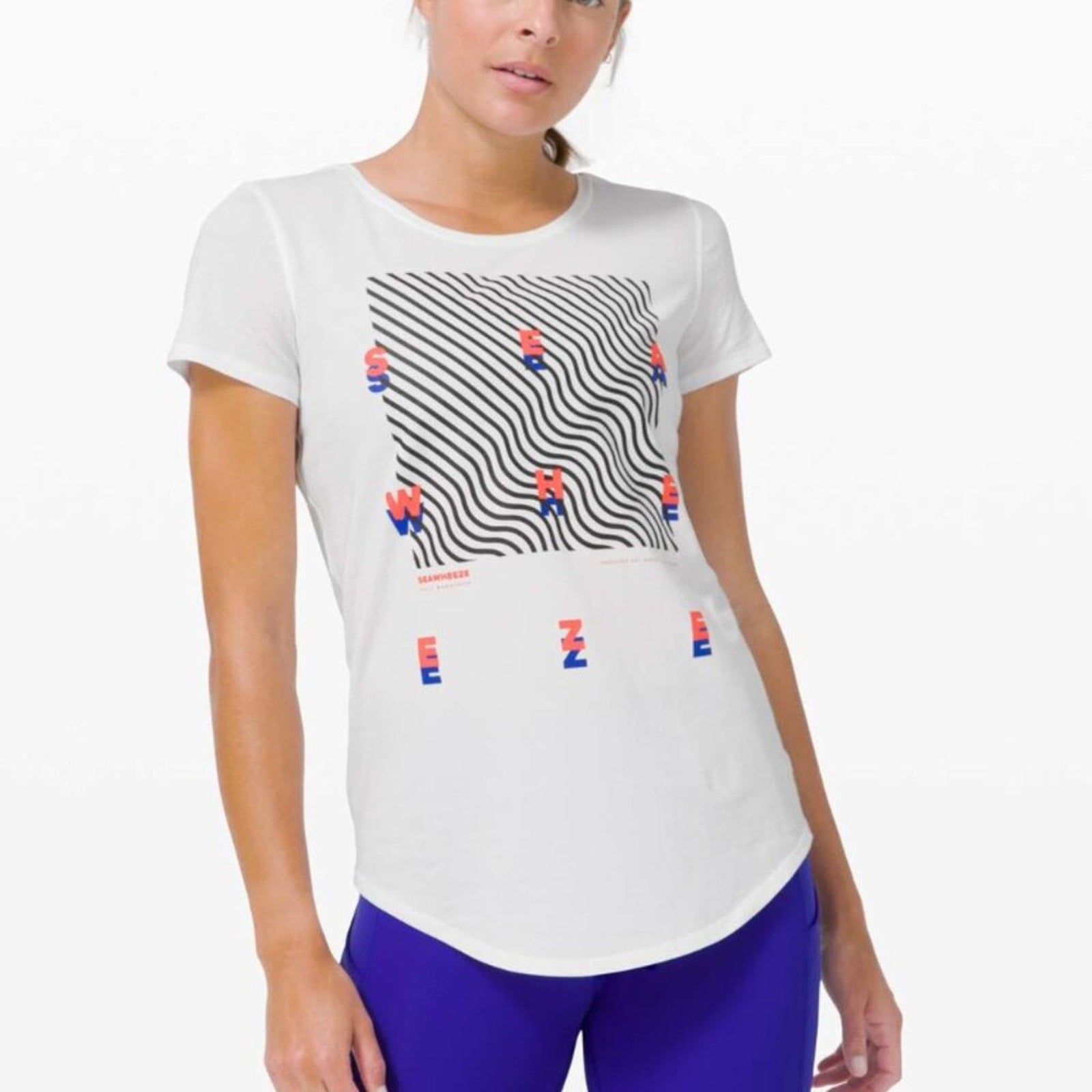 183 Lululemon Love Crew III *SeaWheeze White in M *COLLECTIBLE *RARE