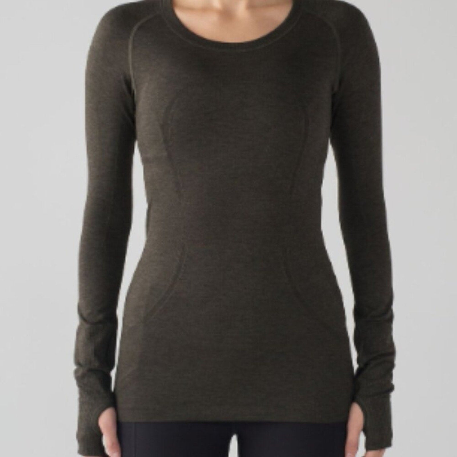 (6006)  🍋 LULULEMON RUN: Swiftly Tech Long Sleeve Crew Sz 10 EUC