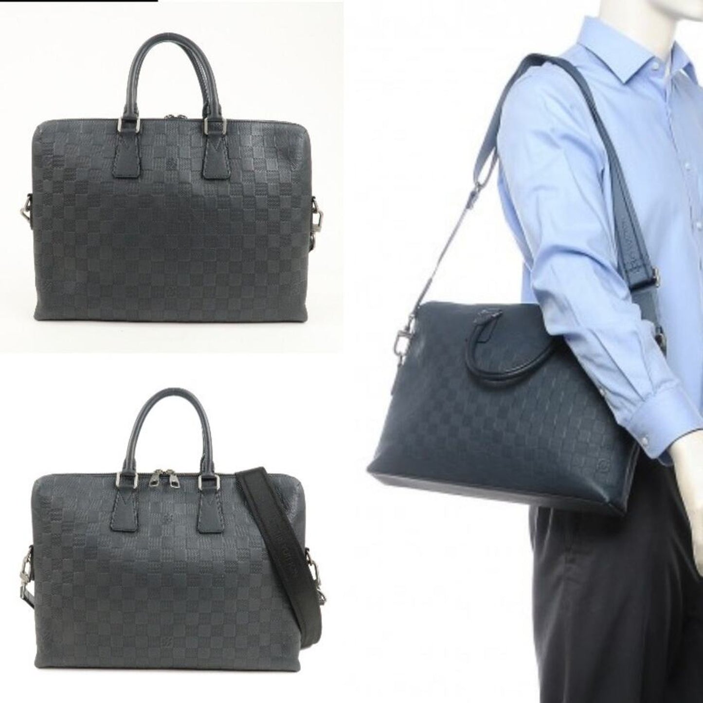 💎✨Authentic✨💎Louis Vuitton Damier Infini Porte Documents Jour Noir
