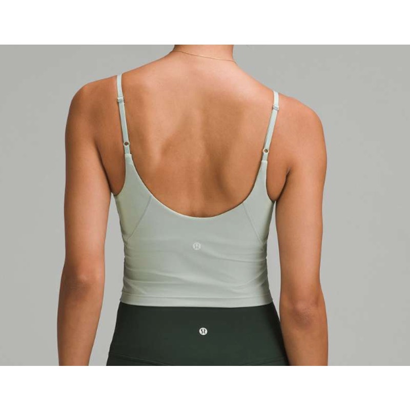 6884 NWT Align Cropped Cami Tank Top *Light Support, A/B Cup Jade Grey in Sz 0