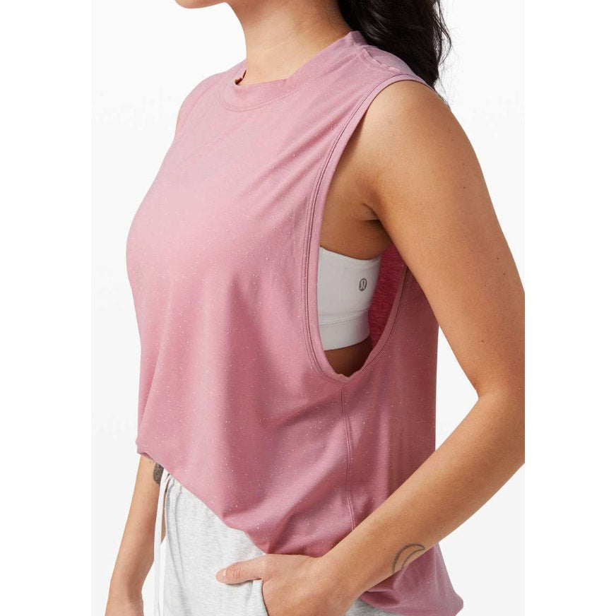 6546 - LULULEMON All Yours Boyfriend Tank Pink Taupe Sz 6 (Oversized)