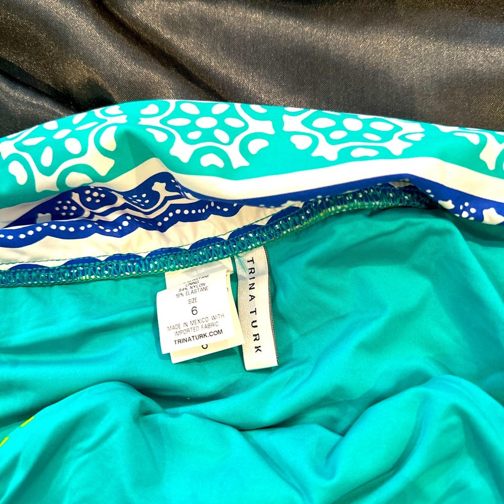 Size 6 TRINA TURK Seychelles bikini bottoms