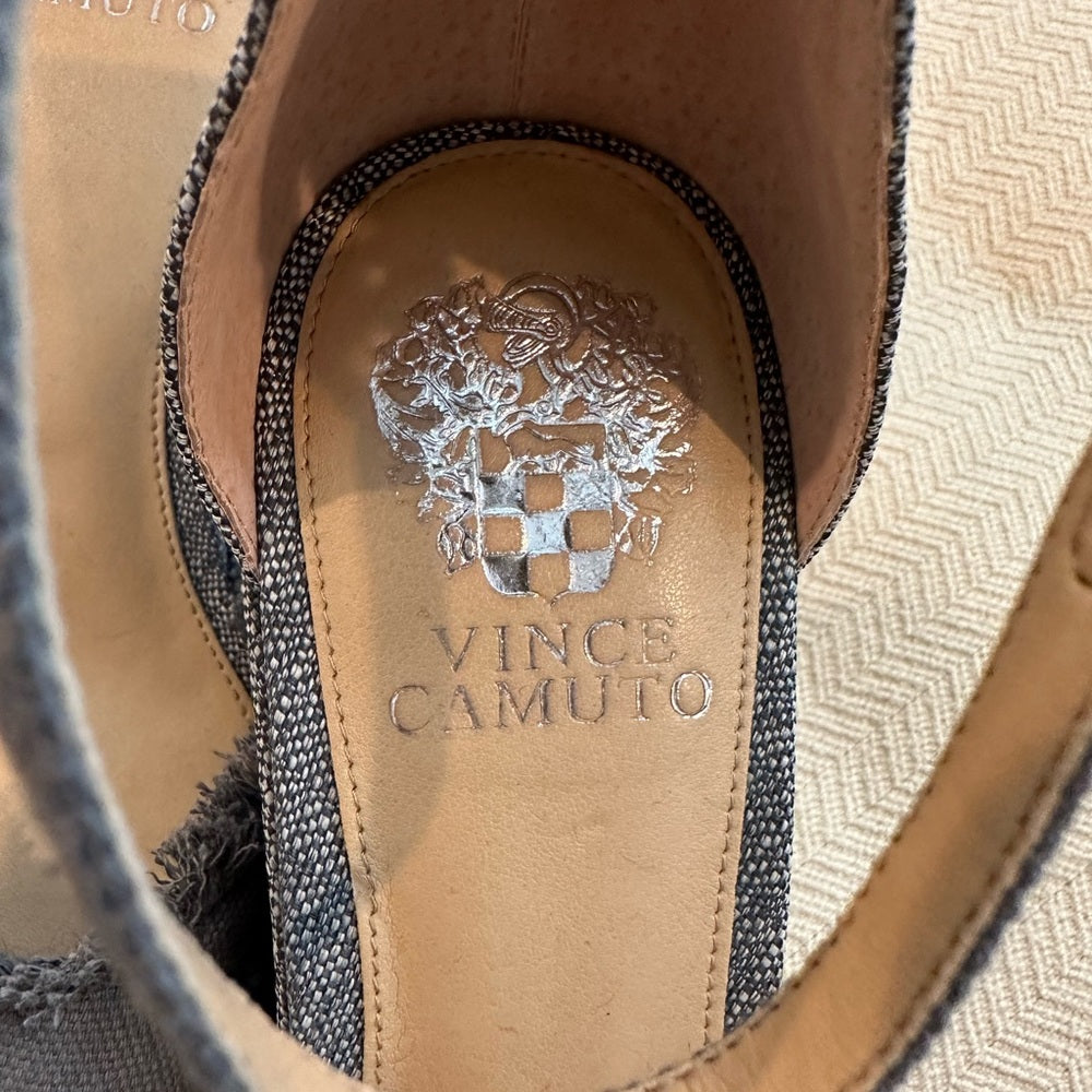 🆕  Vince Camuto denim wedges Sz 10