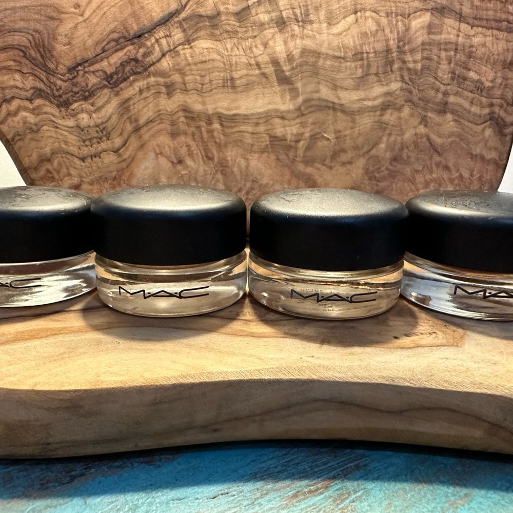 MAC glass paint pot containers - used