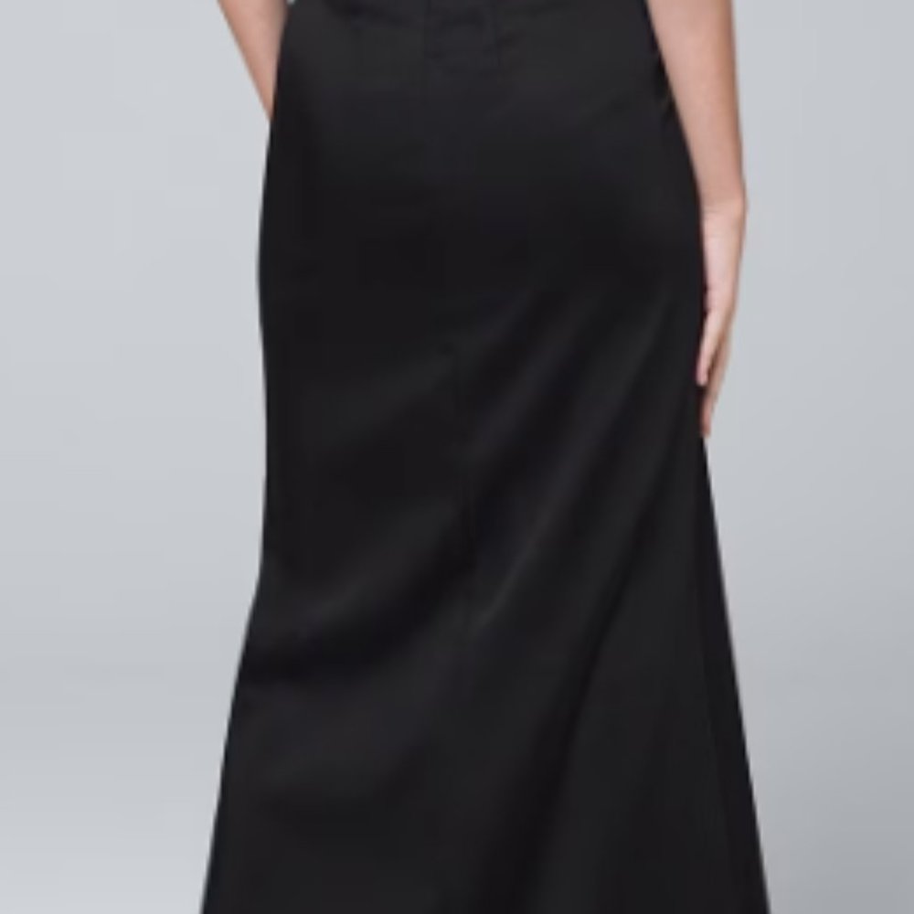 (95) 🆕  WHBM Satin Strapless Gown Sz 10 NWT