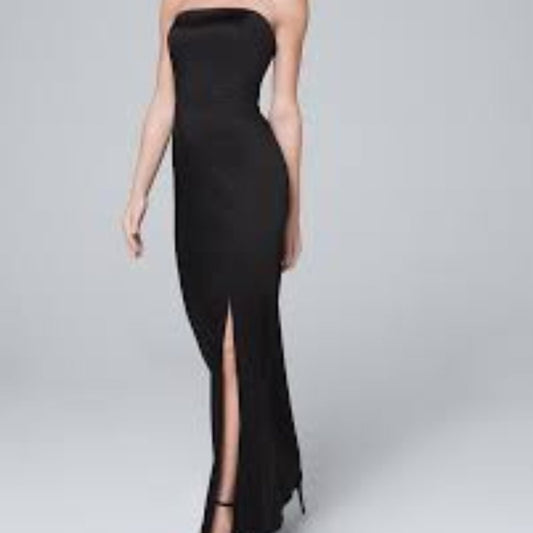 (95) 🆕  WHBM Satin Strapless Gown Sz 10 NWT