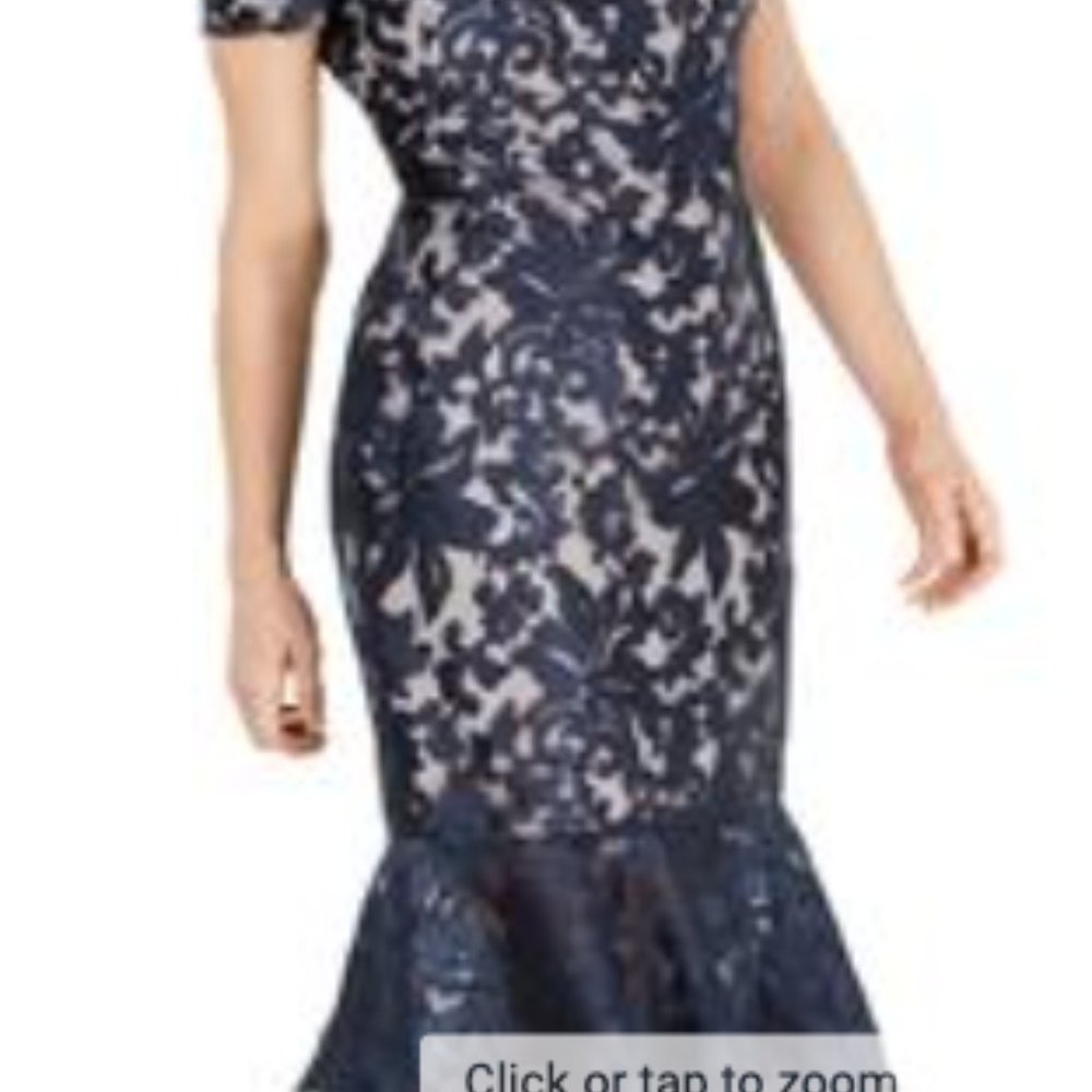 🆕  Calvin Klein Womens Lace Midi Off-Shoulder Dress NWT Sz 6