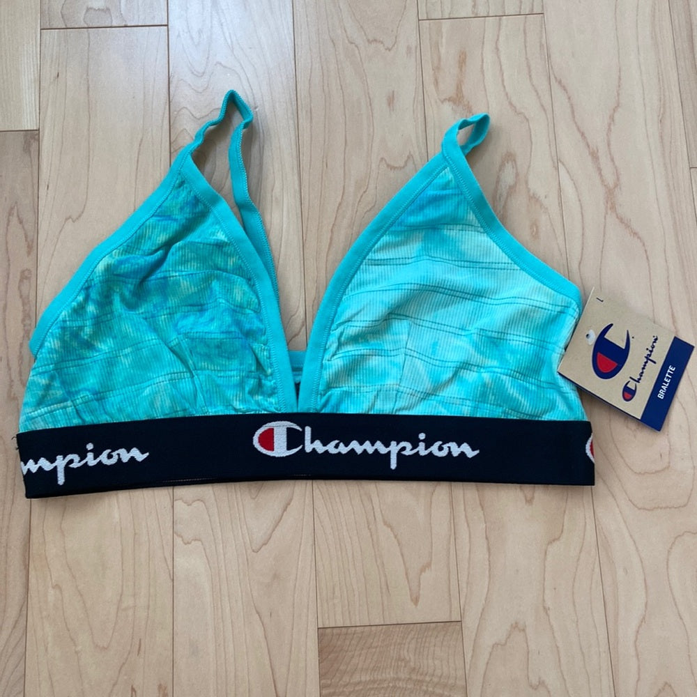NWT Blue Tie Dye Champion Bralette
