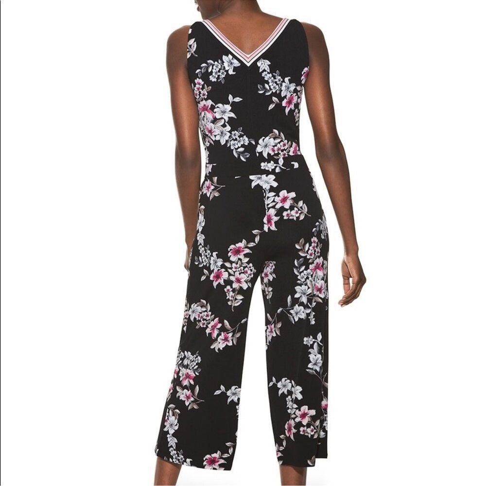 WHBM Sleeveless Cropped Jumpsuit - floral