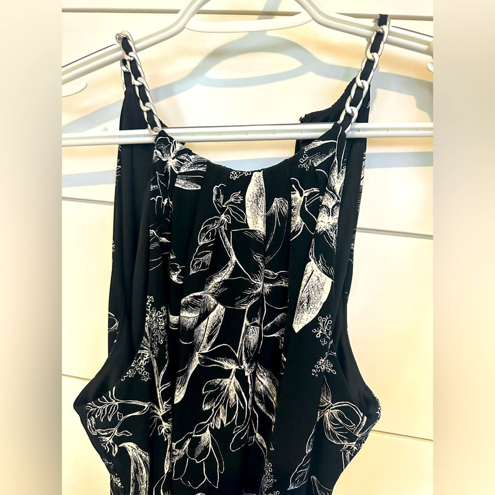 WHBM JUMPSUIT with Chain straps Sz 8