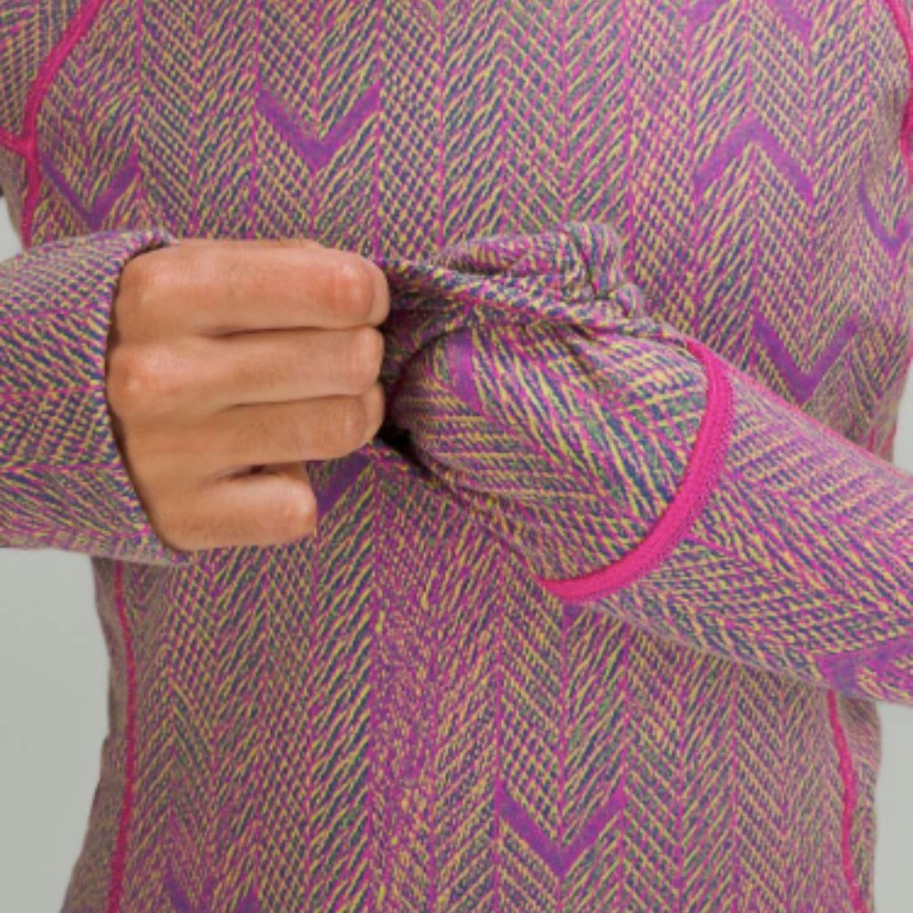 (6588) NWT Lululemon Its Rulu Run Long Sleeve Shirt *Jacquard Sz 6