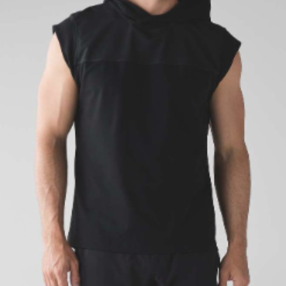 (228) 12.3.23 JACKET SHOW - LULULEMON MENS Stealth Hooded Sleeveless L/XL **