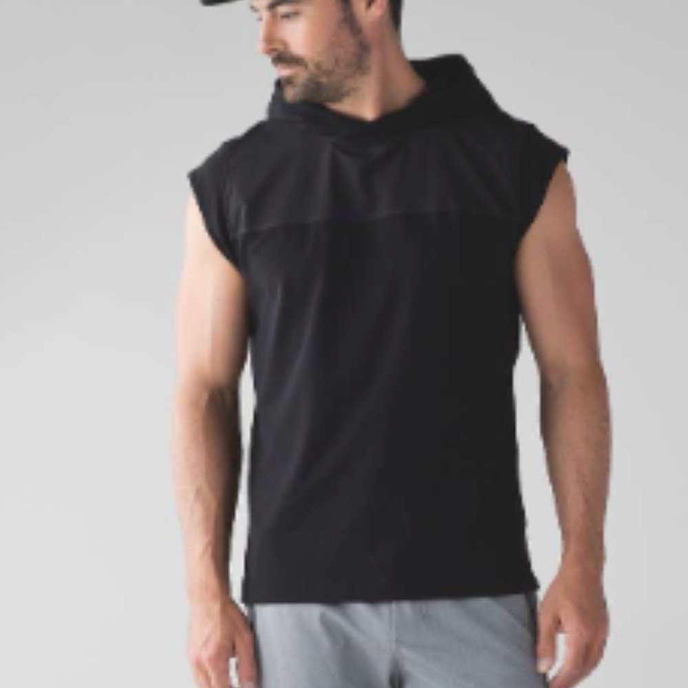 (228) 12.3.23 JACKET SHOW - LULULEMON MENS Stealth Hooded Sleeveless L/XL **