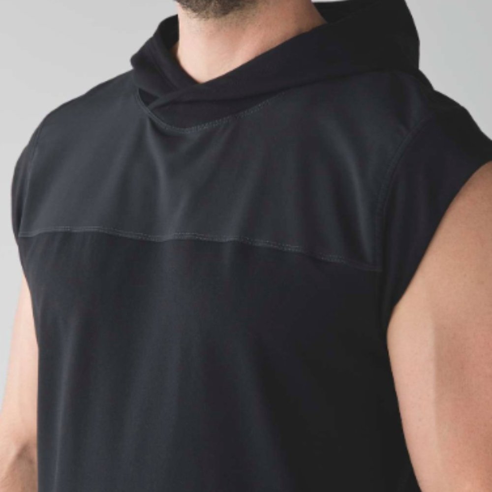 (228) 12.3.23 JACKET SHOW - LULULEMON MENS Stealth Hooded Sleeveless L/XL **