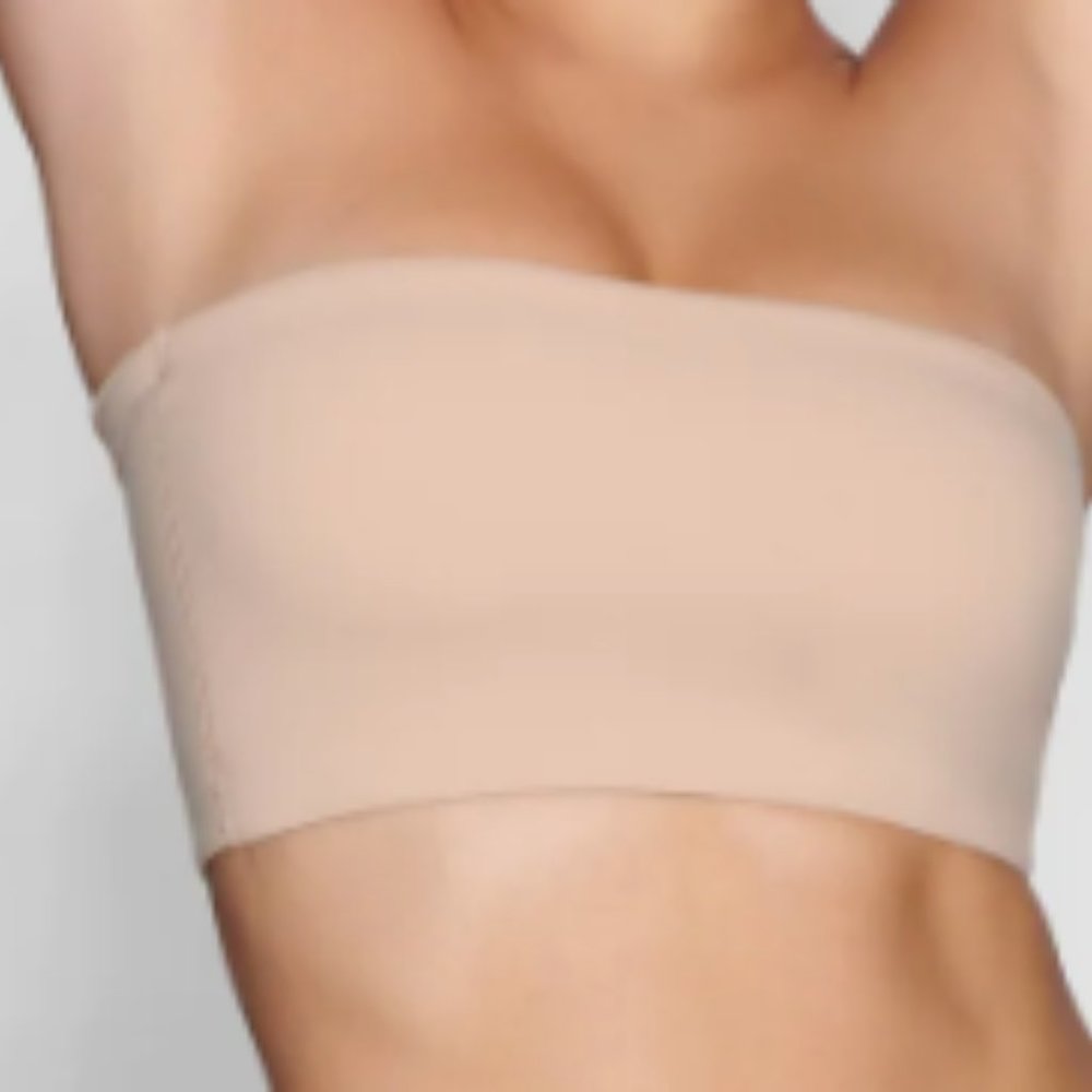 (2252/2459/2460) SKIMS FITS EVERYBODY BANDEAU BRA - CLAY
