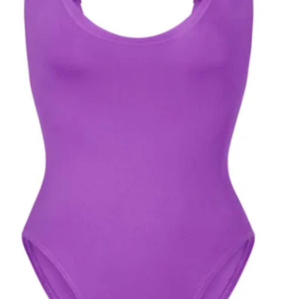 (2355) SKIMS RECYCLED SWIM SLEEVELESS ONE PIECE - 2X - VIOLET (RARE)