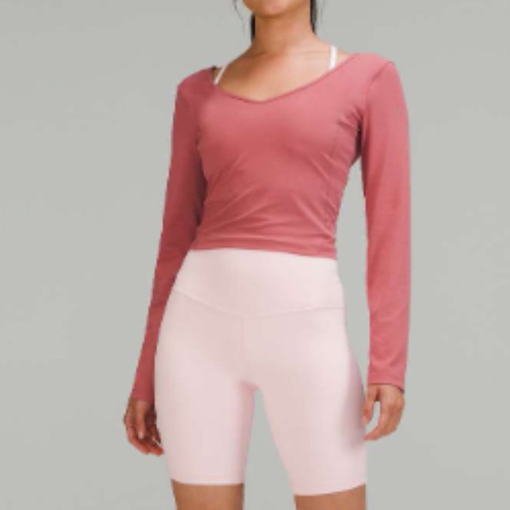 (2170) NWT LULULEMON Align Long Sleeve Shirt Brier Rose Sz 12