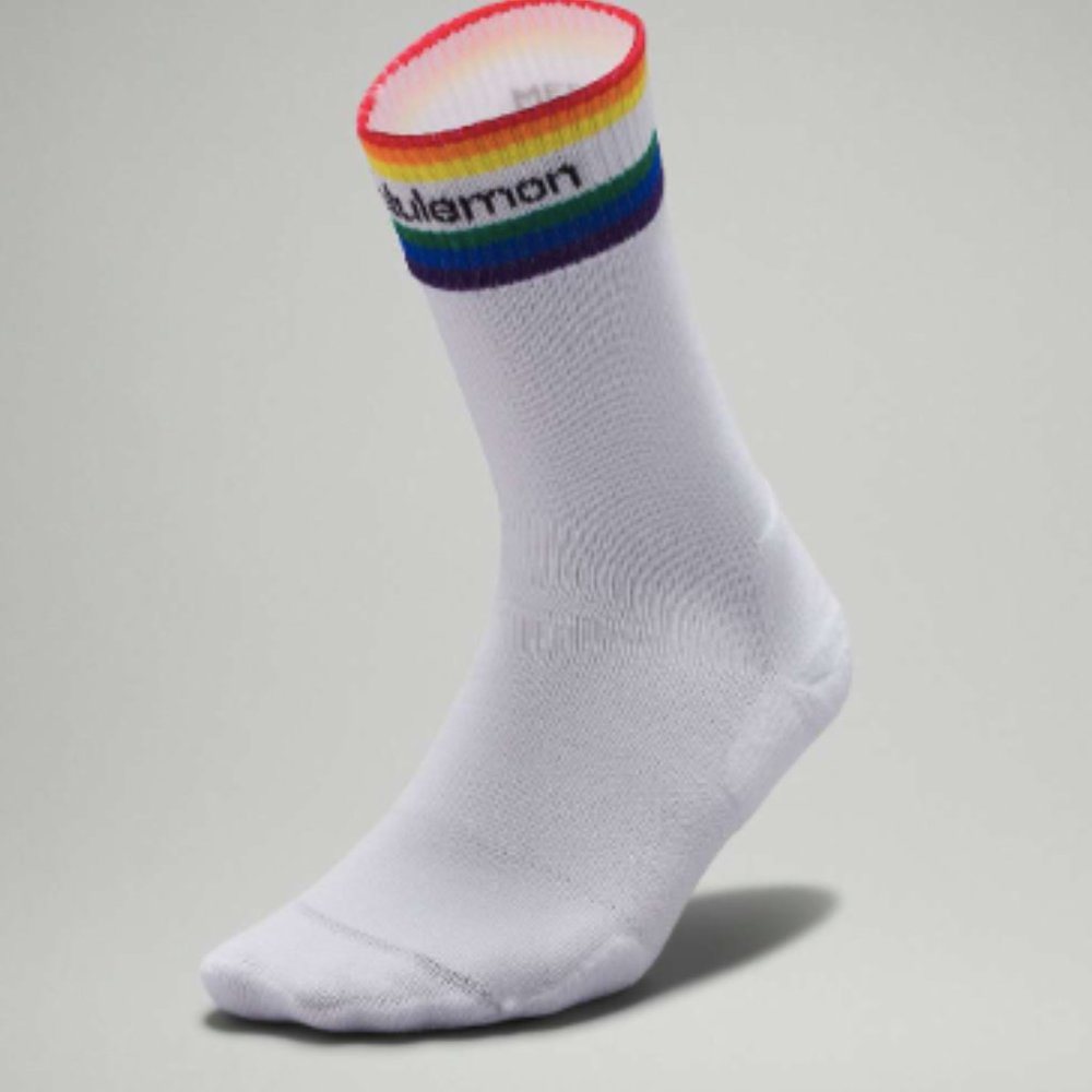 (2373) Lululemon Daily Stride Crew Sock *Rainbow lululemon (L)