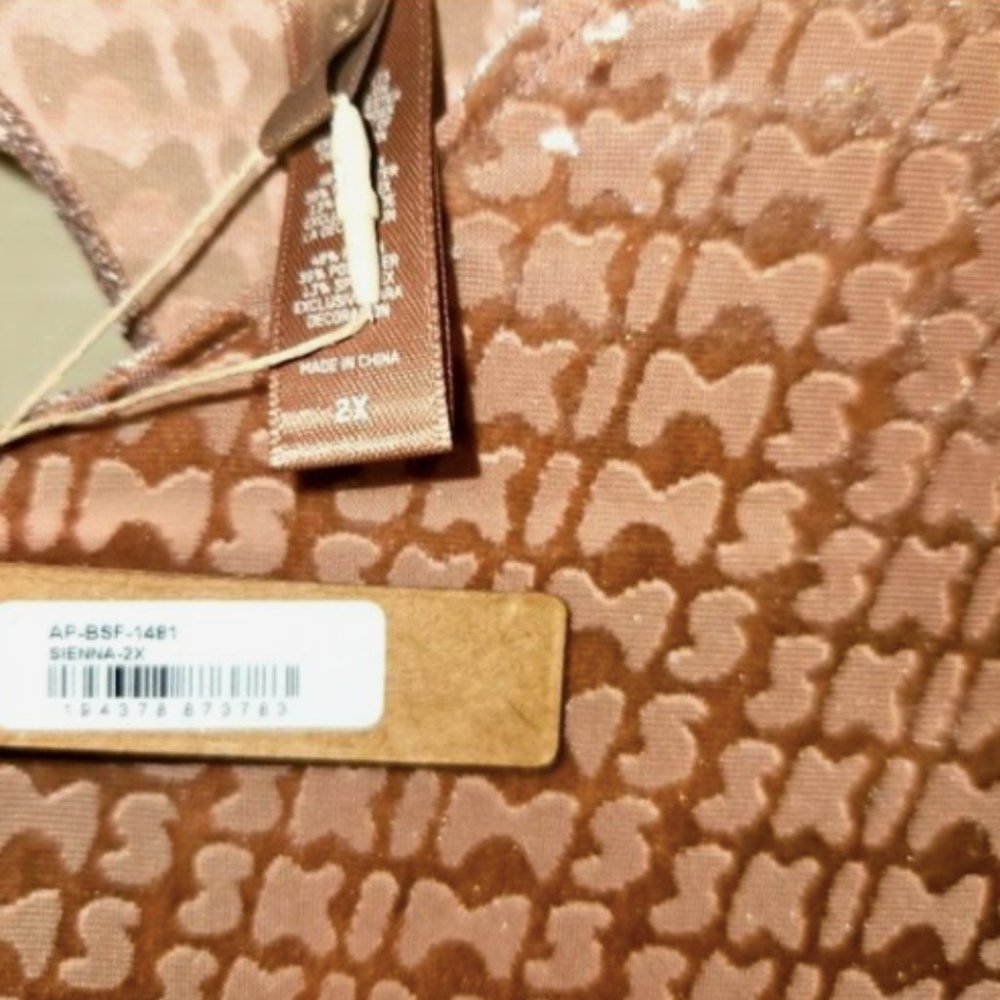 (2409) SKIMS NWT Velvet Logo Stirrup Onsesie Catsuit Sz 2X Jumpsuit in Sienna