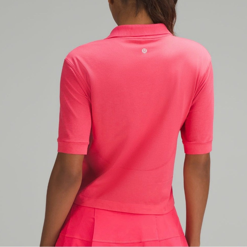 (1980/84) NWT Swiftly Tech Relaxed-Fit Polo Shirt in LIPGLOSS