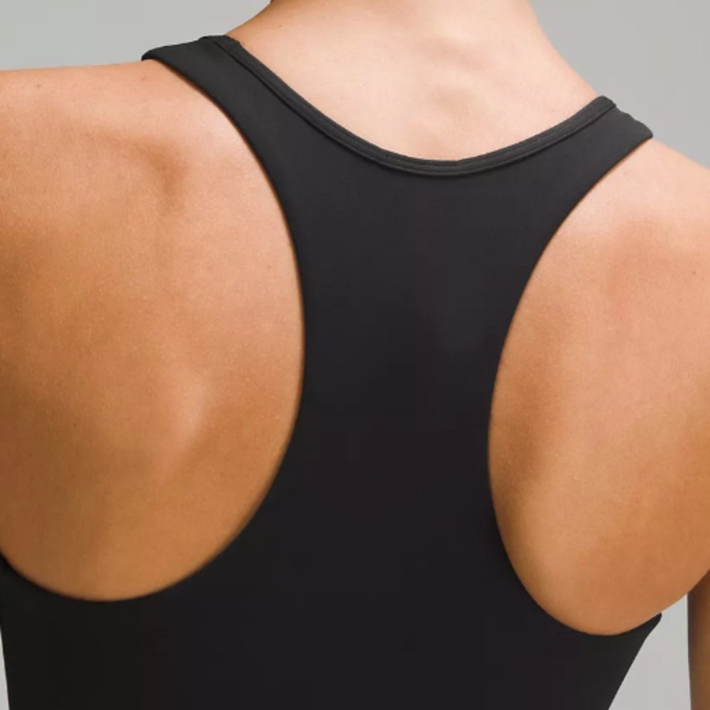 (6564/6562) NWT LULULEMON Cropped V-Neck Tennis Tank Top in BLACK (SOLD OUT) Sz