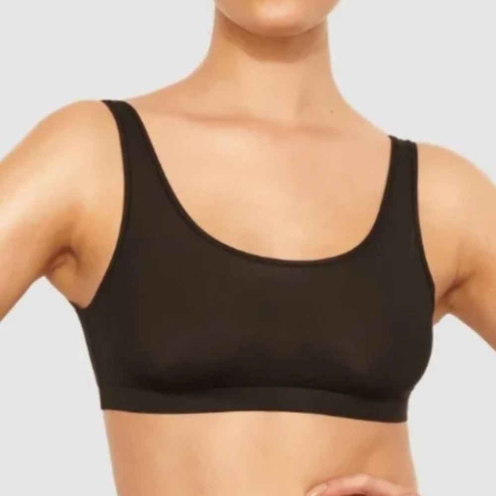 (2427) SKIMS NW JELLY SHEER SCOOP BRALETTE ** ONYX Sz 3X