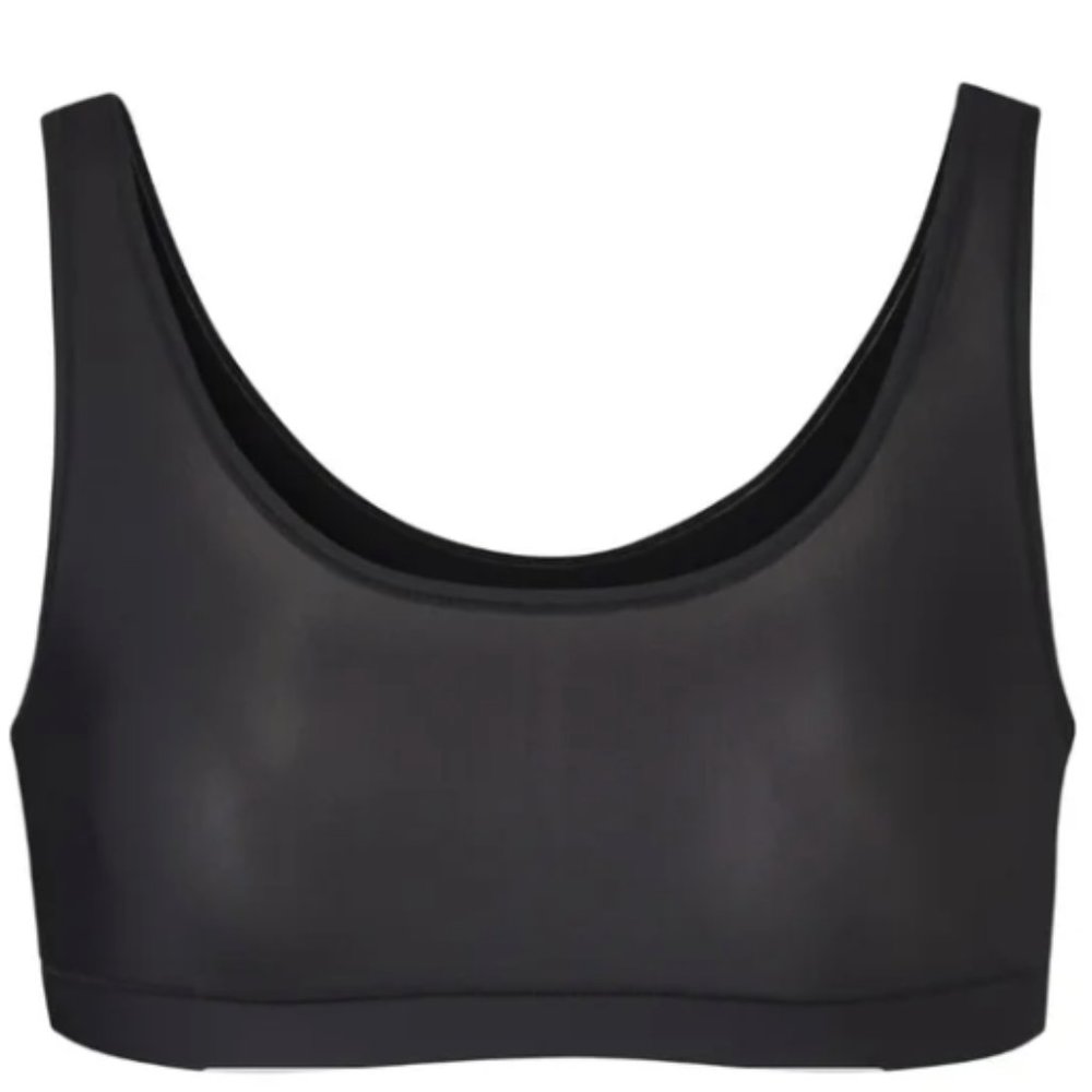 (2427) SKIMS NW JELLY SHEER SCOOP BRALETTE ** ONYX Sz 3X