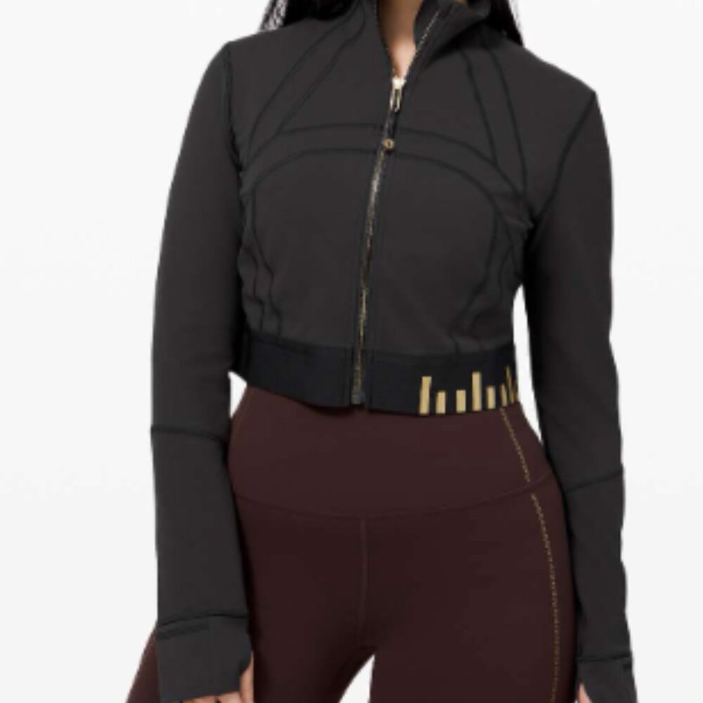 (2469) LULULEMON DEFINE CROP JACKET *GOLD **SPECIAL EDITION