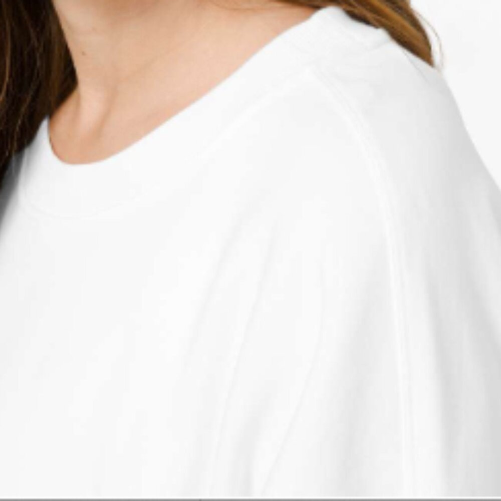 (2480) LULULEMON Perfectly Oversized Cropped Crew Sz 10 ** Spot on Sleeve