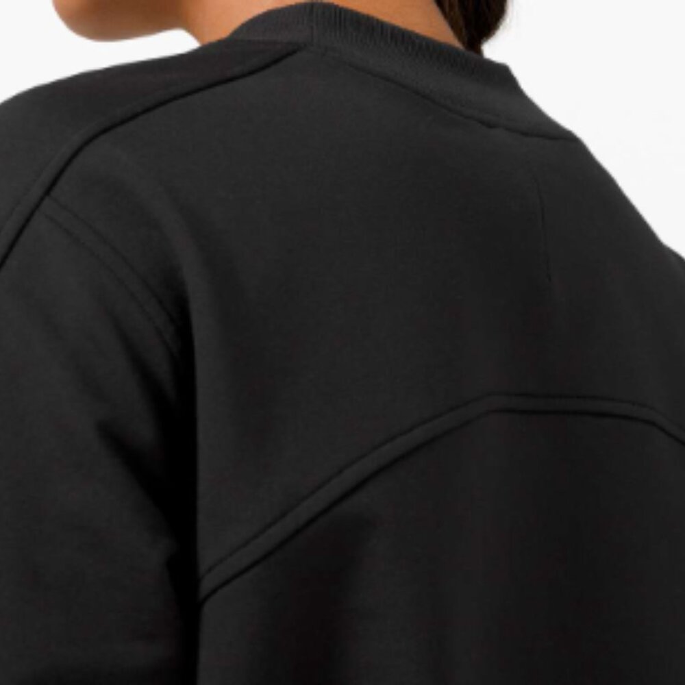 (2500) LULULEMON City Sweat Crew SWEATSHIRT Sz 12 in BLACK