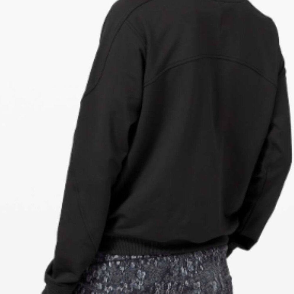 (2500) LULULEMON City Sweat Crew SWEATSHIRT Sz 12 in BLACK
