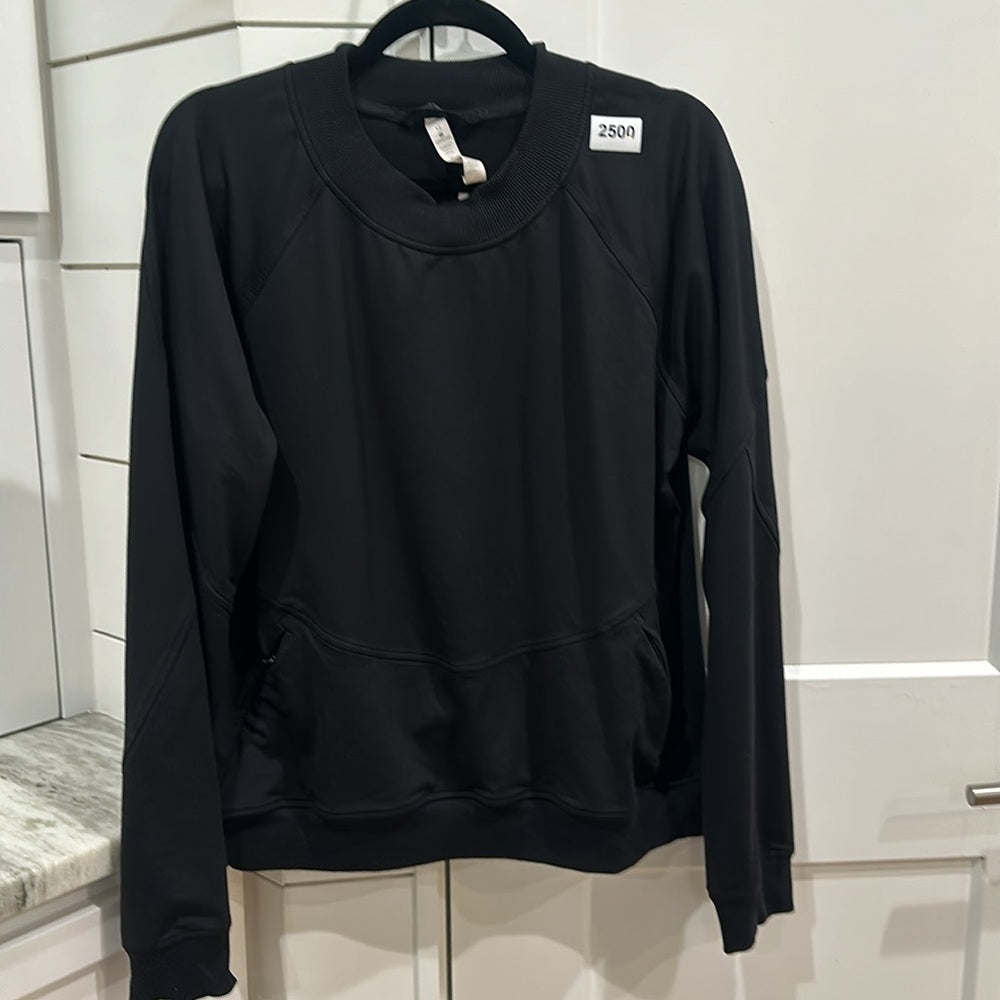 (2500) LULULEMON City Sweat Crew SWEATSHIRT Sz 12 in BLACK